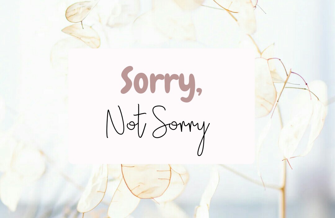 sorry not sorry: why you should never apologize